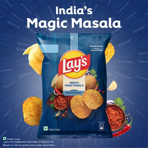 Vista 4 de Lays Wafers Magic Masala - Paquete de 1.83 oz, India