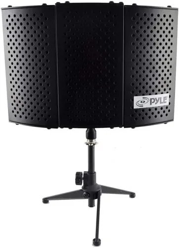 Vista 6 de Pyle PSMRS08 - Pantalla de aislamiento compacto para micrófono, reflector de gomaespuma con amortiguación de sonido de micrófono de estudio.