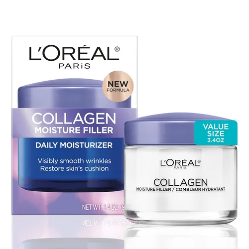 Vista 12 de L'Oreal Paris Hidratante facial diario de colágeno, crema facial antienvejecimiento para reducir las arrugas y proporcionar una hidratación intensa