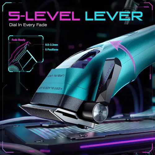 Vista 9 de SUPRENT Cortapelos profesionales X-Cyber para hombre