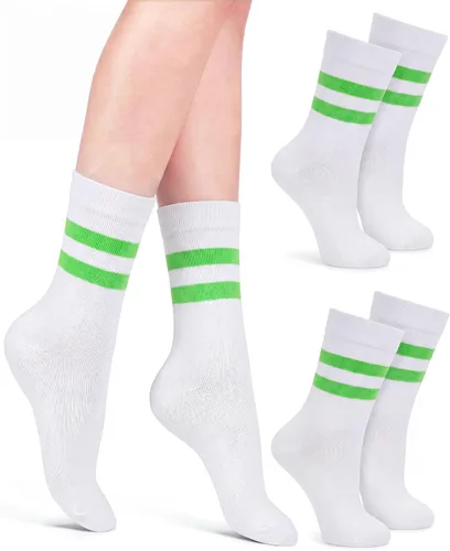 Vista 27 de Syhood Crew Stripe Socks Unisex Athletic Socks