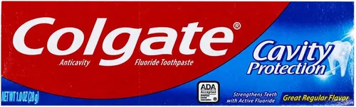 Vista 2 de Colgate Cavity Protection Pasta de dientes, Creat Regular Flavor, Tamaño de Viaje 1 oz (28g) - Paquete de 4
