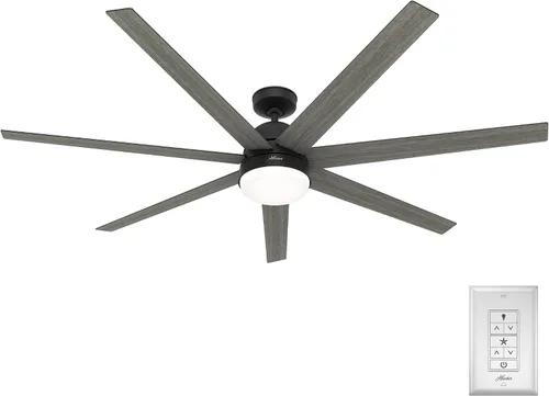 Vista 15 de Hunter Ventilador de techo blanco mate con WiFi de 60 pulgadas con kit de luz LED y control de pared
