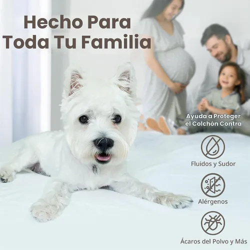 Vista 4 de SafeRest Protector de colchón impermeable tamaño individual – Funda de cama suave, transpirable y ajustada con bolsillos elásticos de 18" – Funda