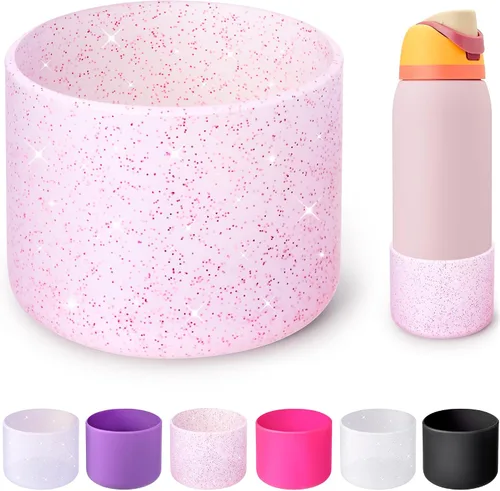 Vista 49 de Funda de Silicona para Botella de Agua Owala de 24oz, Manga Protectora Antideslizante Brillante para Botella de Agua Owala que Protege las Botellas