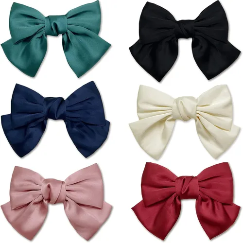 Vista 9 de 10 accesorios para el cabello de BetterJonny : pasadores con lazo con borla y cola larga para niñas, mujeres y adolescentes 10