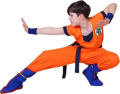Vista 2 de Ficlwigkis Disfraz de anime para niños, disfraz japonés para hombre