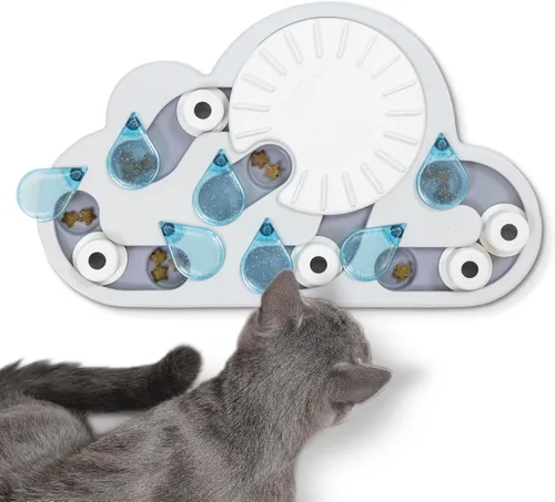 Vista 9 de Petstages rompecabezas interactivos para gatos, alimentador lento y juguetes dispensadores de bocadillos Level 2 Intermediate, 16 Hidden Treat
