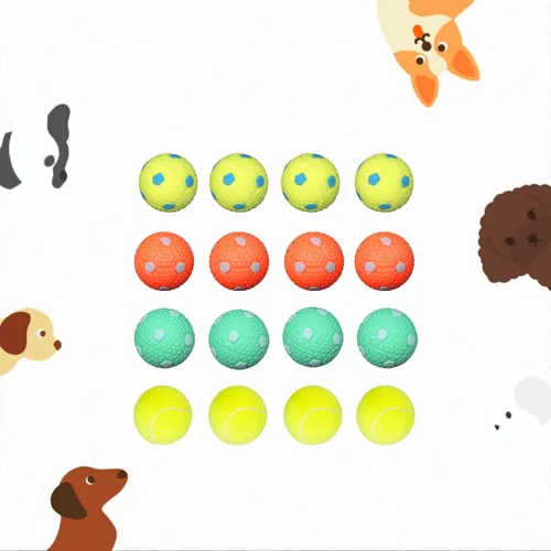 Vista 8 de BESTHLS Pelota de tenis para perros pequeños de 2 pulgadas para mascotas, cachorros, perros pequeños y pequeños, para hacer ejercicio