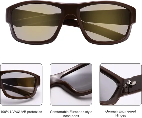 Vista 5 de GUVIVI Gafas de sol retro Y2K para mujer, moda GEN Z envolvente, gafas de sol rectangulares