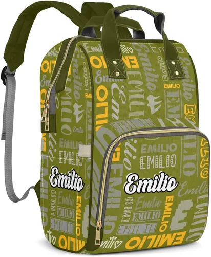 Vista 10 de Bolsos de bebé de encargo del muchacho del nombre, mochila Negro 01