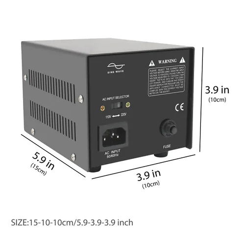 Vista 6 de Yinleader Transformador de voltaje Step Up & Step Down Convertidor de potencia con cable de alimentación de EE. UU., convierte 110 V a 220 V O 220 V