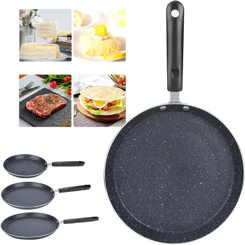 Vista 8 de Sartén antiadherente de 6 pulgadas con revestimiento antiadherente, sartén para huevos con mango de plástico, apta para lavavajillas, fácil