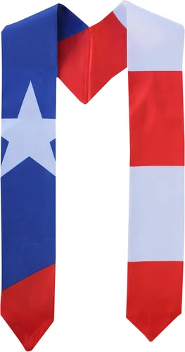 Vista 4 de Del Mex Bufanda de graduación con bandera de país y estola, orgullo de graduados Argentina