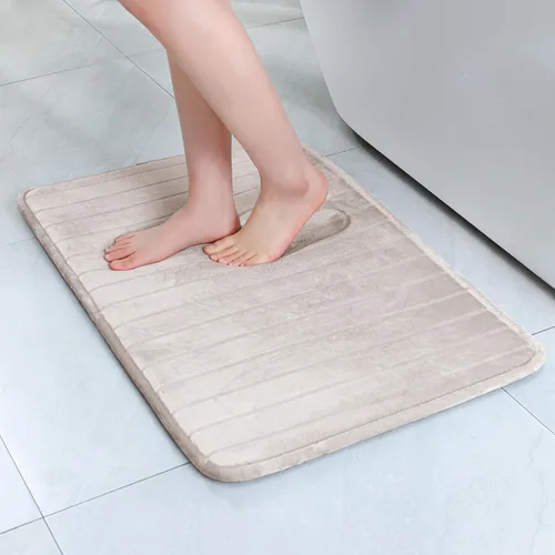 Vista 28 de SWEMSTAR Alfombra de baño de espuma viscoelástica con alfombra de inodoro, tapete de baño absorbente de agua para suelo de baño, antideslizante