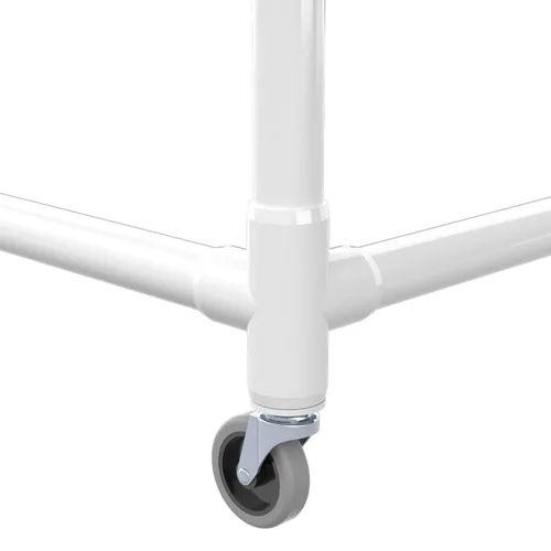 Vista 10 de FORMUFIT Adaptador de montaje de PVC con ruedas de 1-1/4 pulgadas, grado de muebles, blanco, fabricado en Estados Unidos, resistente a los rayos UV