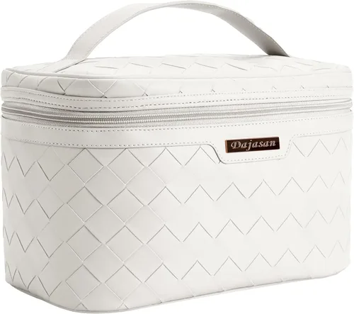 Vista 2 de Dajasan Joyero grande de 3 capas + bolsa de maquillaje de gran capacidad
