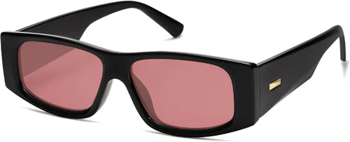 Vista 30 de SOJOS Gafas de sol polarizadas rectangulares Y2K de moda para mujeres y hombres, gafas de sol rave de diseñador de moda SJ2228