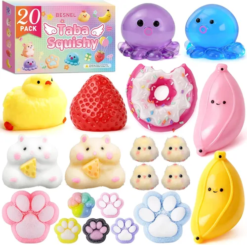Vista 8 de Paquete de 6 juguetes para la ansiedad Taba, juguetes esponjosos para Squishy Toy-6p-rojo
