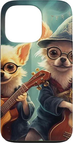 Vista 10 de iPhone 16 Chihuahua Mago Guitarristas, Chihuahua Dog, Estuche Guitarrista Mágico