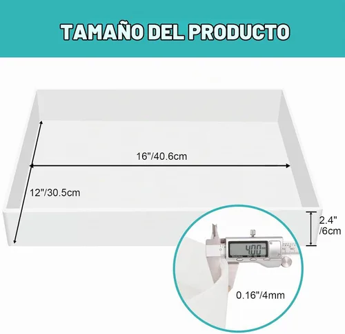 Vista 2 de Sntieecr Moldes de resina rectangular grandes para mesa, 16 x 12 x 2.4 pulgadas, molde de resina de tablero de charcutería, molde de mesa epoxi