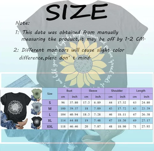 Vista 5 de Short Sleeve Tops,Women's T Shirts Short Sleeve Cute Graphic Summer Loose Tees Crewneck Casual Tops Funny Shirts