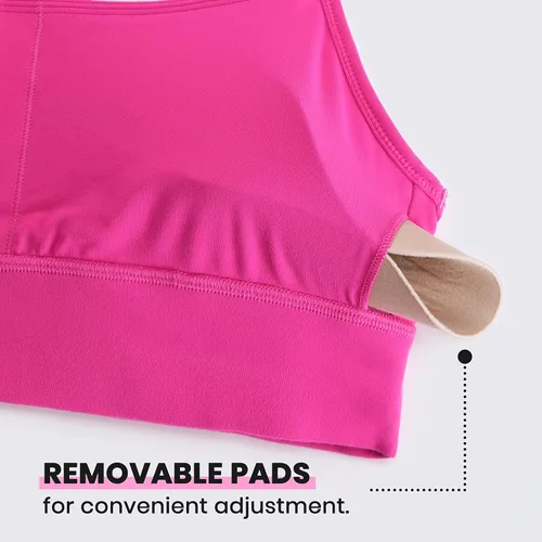 Vista 5 de CRZ YOGA Butterluxe - Brasier deportivo con espalda en Y, espalda cruzada, tirantes delgados, cuello redondo, atlético, acolchado, para yoga