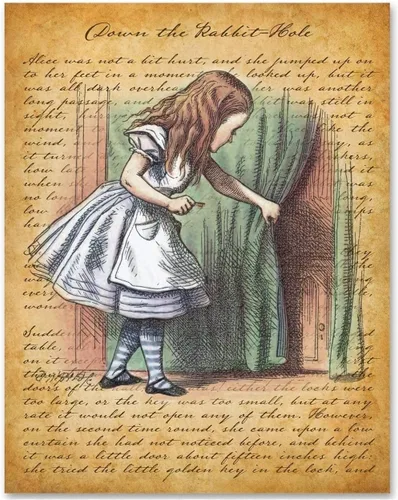 Vista 37 de Alicia en el país de las maravillas - Póster de pared sin marco de 11 x 14 pulgadas - Regalos y decoraciones perfectos de Alicia en el país