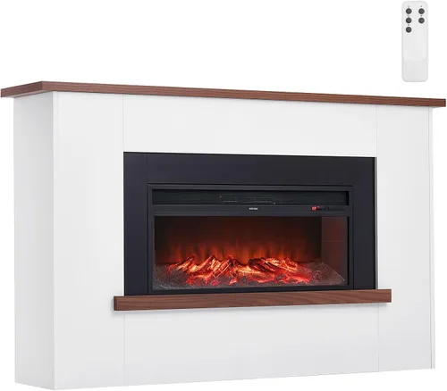 Vista 13 de VEVOR - Chimeneas independientes de 22.8 pulgadas, calefactor eléctrico portátil de chimenea de 1500 W y 5120 BTU, con protección contra