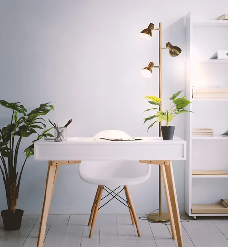 Vista 6 de Brightech Ethan - Lámpara de pie regulable para lectura de dormitorio y decoración de sala de estar, moderna lámpara LED de árbol alto para oficinas