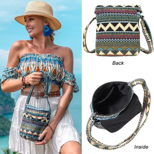 Vista 5 de Satchel Saddle Pocket Swing Pack Bolsa Colección Messenger Bolso Bandolera Viaje Monedero Billetera