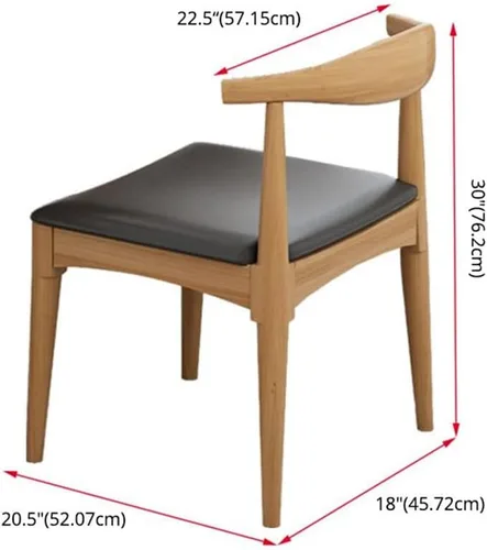 Vista 6 de LAKIQ Moderno juego de mesa de comedor de madera maciza con 4 sillas, mesa de comedor rectangular contemporánea para 4 mesas de conferencias