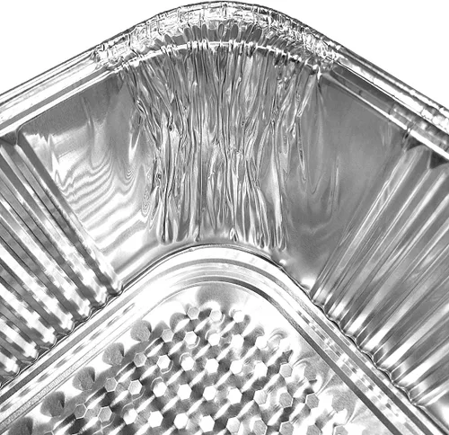 Vista 6 de Sartén para asar mesa de vapor de aluminio extra profundo de 4 pulgadas de tamaño medio (1/2) - Recipientes desechables ideales para hornear