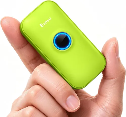 Vista 12 de Eyoyo Mini escáner de código de barras Bluetooth 1D Negro