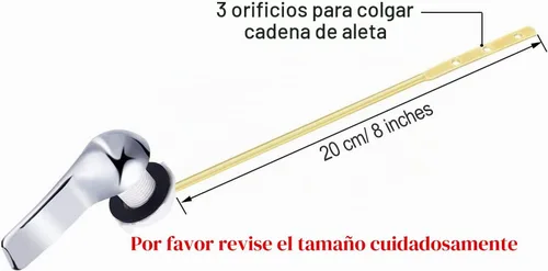 Vista 2 de Kit de reemplazo de palanca de mango de inodoro 4 piezas Tanque universal