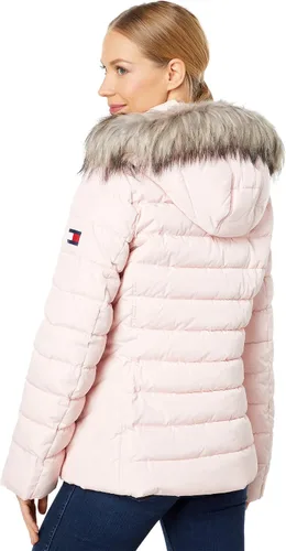 Vista 2 de Tommy Hilfiger Acolchado corto con capucha de piel sintética para hombre