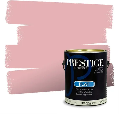 Vista 462 de Prestige Paints Pintura exterior e imprimación en uno, 1 galón, plano, coincidencia comparable de Valspar* Amber Rose*