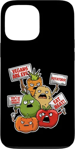 Vista 23 de iPhone 16 Veggie Protest Funny Sayings Vegetable Puns Vegan Jokes Gift Case