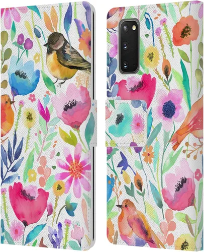 Vista 246 de Head Case Designs Officially Licensed Ninola Brushstrokes Black Summer Patterns Leather Wallet Case Compatible with Samsung Galaxy A07 4G