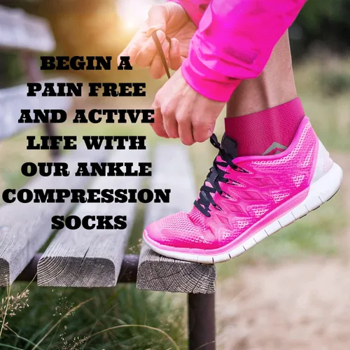 Vista 3 de Bluemaple Compression Socks for Men & Women Circulation-Ankle Plantar Fasciitis Socks Support for Athletic