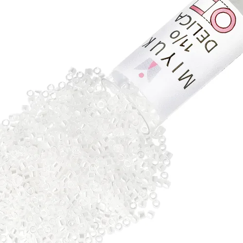 Vista 14 de Miyuki Cuentas de semillas Delica – Tamaño 11/0 (0.063 in), DB0041, cristal forrado plateado, 0.25 oz, aprox. 1440 cuentas, fabricado en Japón