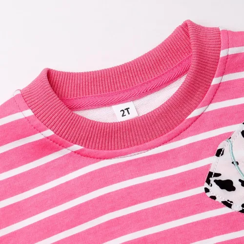 Vista 26 de Sudaderas para niñas pequeñas, cuello redondo, sin botones, de manga larga, para invierno, casual, ropa 2T-7T, Dinosaurio