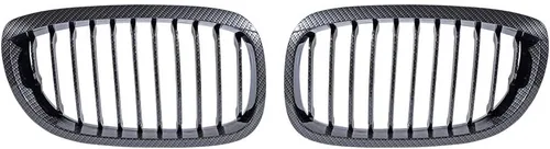Vista 4 de CORP - Parrilla frontal de fibra de carbono izquierda y derecha, compatible con E46 serie 3 Coupé Cabriolet 2 puertas LCI Facelift