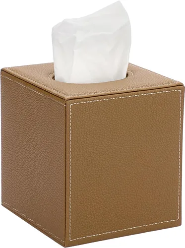 Vista 11 de Sumnacon Funda de Caja de Paños Cuadrada Elegante Caja de Paños con Base Magnética de PU, Funda de Paños de Cuero en Cubo para Sala de Estar, Baño