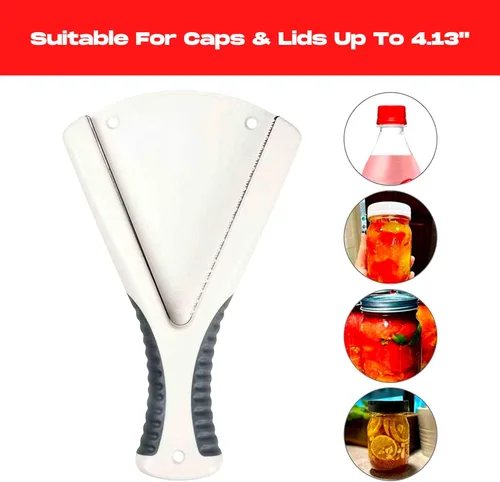 Vista 4 de Abridor de tarros, ideal para manos débiles o personas mayores con artritis, fácil de usar, de mano o de montaje, abre tapas y tapas de botellas