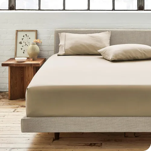 Vista 20 de Bare Home Sábana bajera ajustable 100 % algodón orgánico Twin, tejido de percal crujiente, ligera y transpirable, sábana bajera de bolsillo profundo