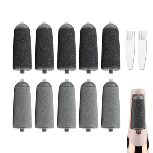 Vista 7 de Paquete de 6 rodillos de repuesto compatibles con Finishing Touch Flawless Pedi lima de herramientas eléctricas incluye un cepillo de limpieza
