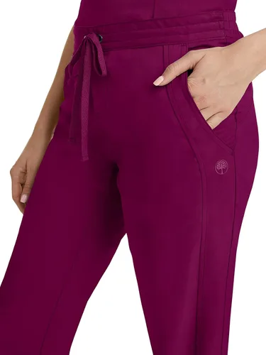 Vista 4 de Healing Hands Pantalón de hospital de etiqueta púrpura para mujeres modelo Taylor 9095 2 con cordón y 2 bolsillos