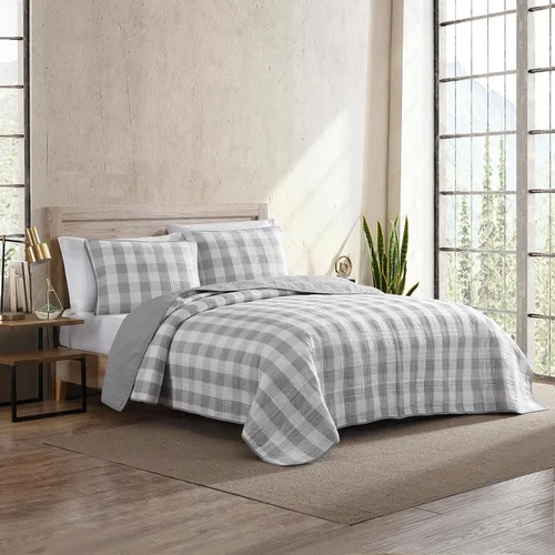 Vista 7 de Eddie Bauer - Juego de colcha individual, ropa de cama reversible de algodón con funda a juego, lujoso juego de cama