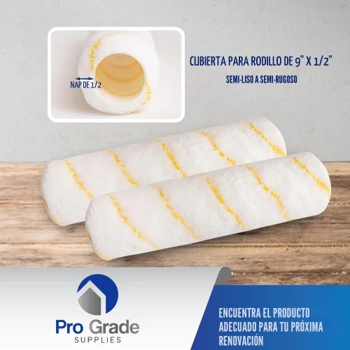 Vista 3 de Pro Grade - Cubiertas de rodillos de pintura - Paquete de 5 de microfibra de 1/2 x 9 pulgadas